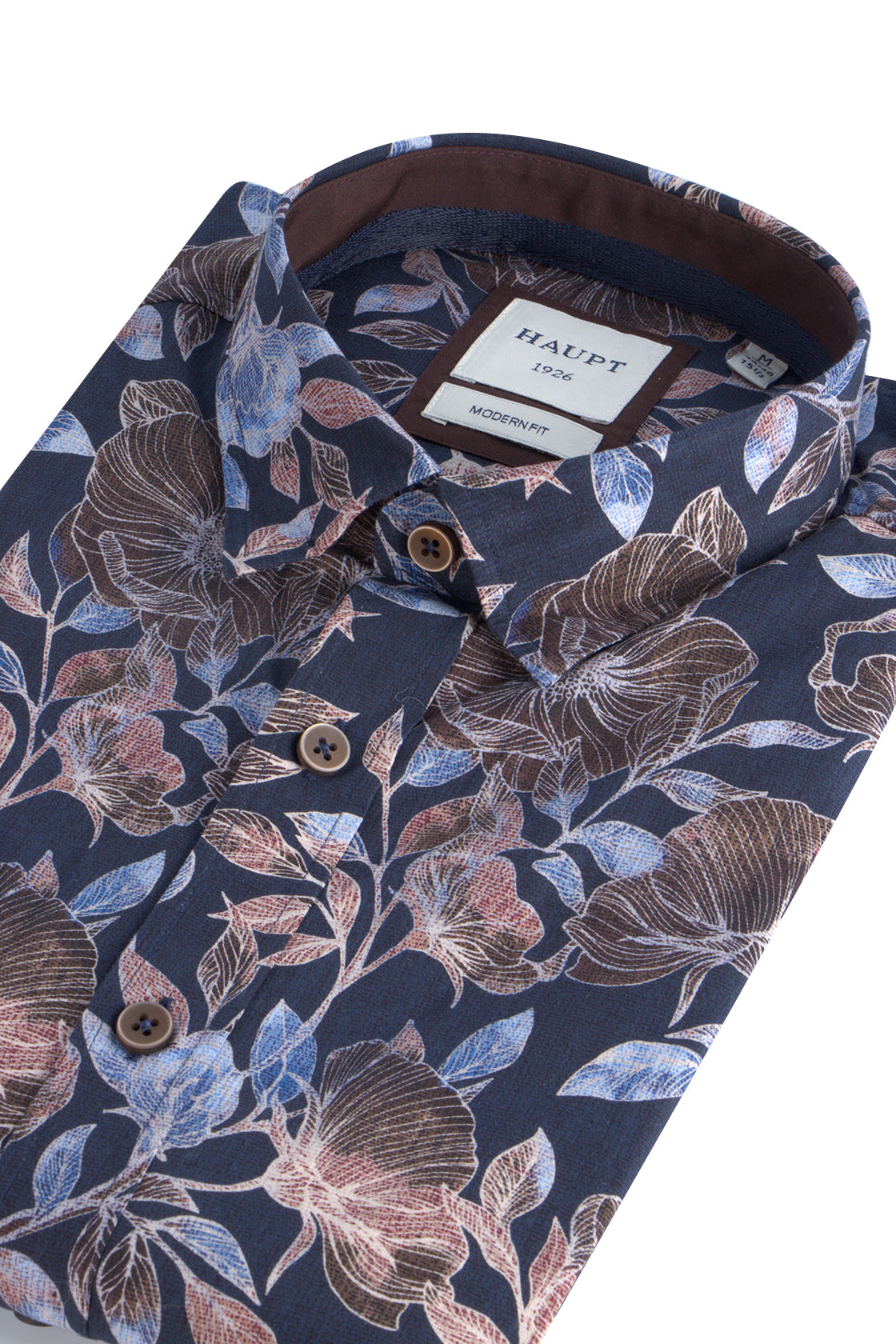 Haupt LS Floral Shirt Navy