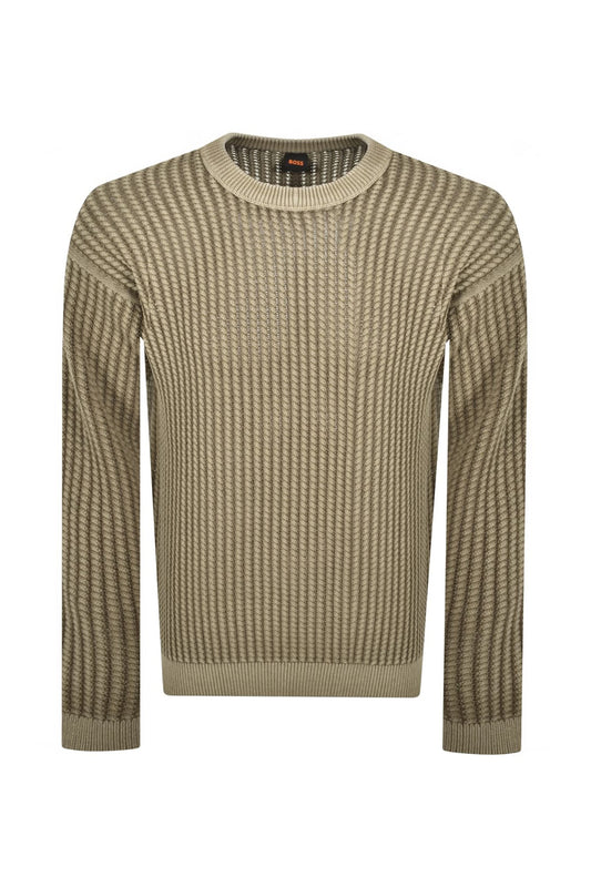 Hugo Boss Agolan Knit Top Medium Beige