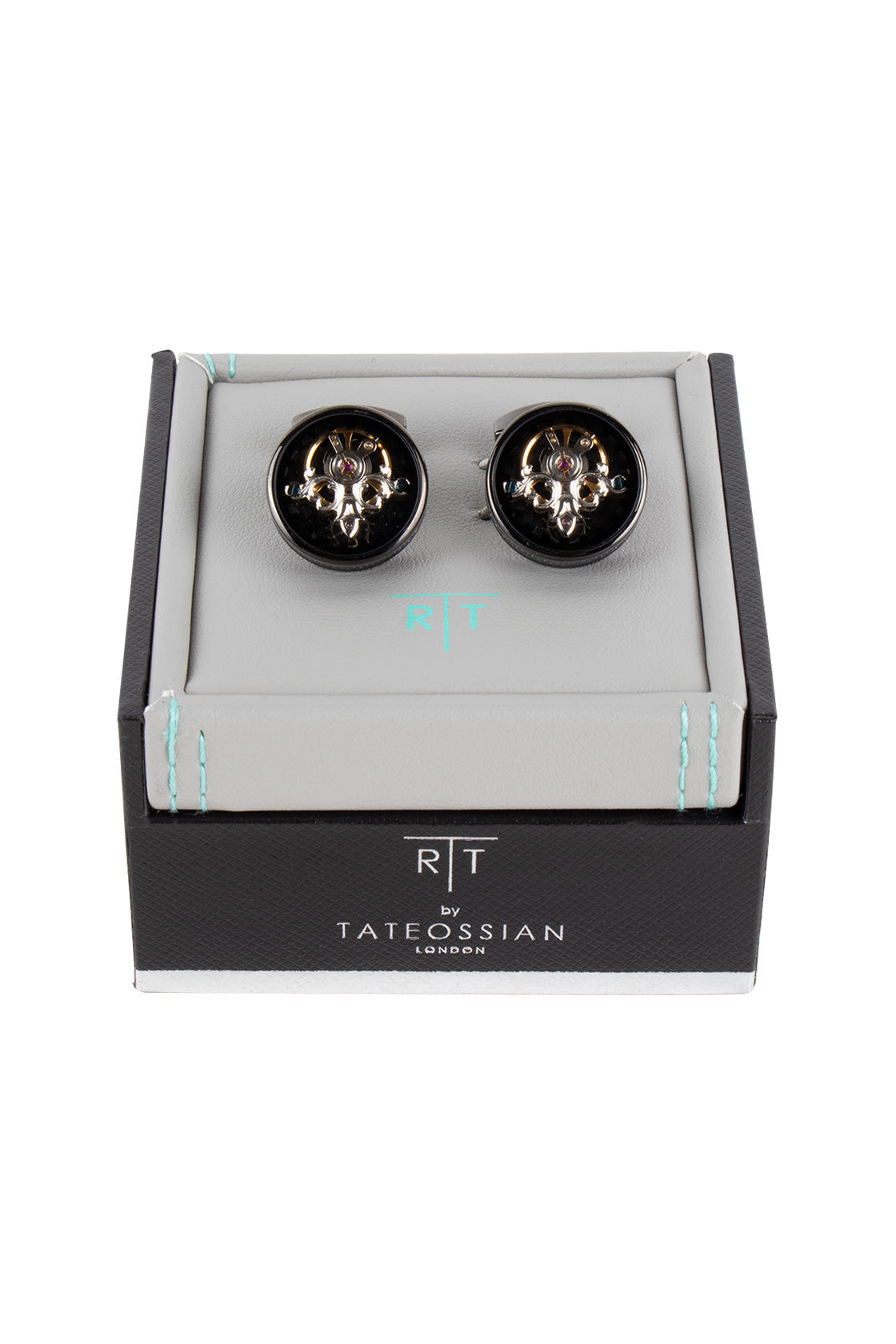 Tateossian Gunmetal Tourbillion Cufflinks – - Main Image