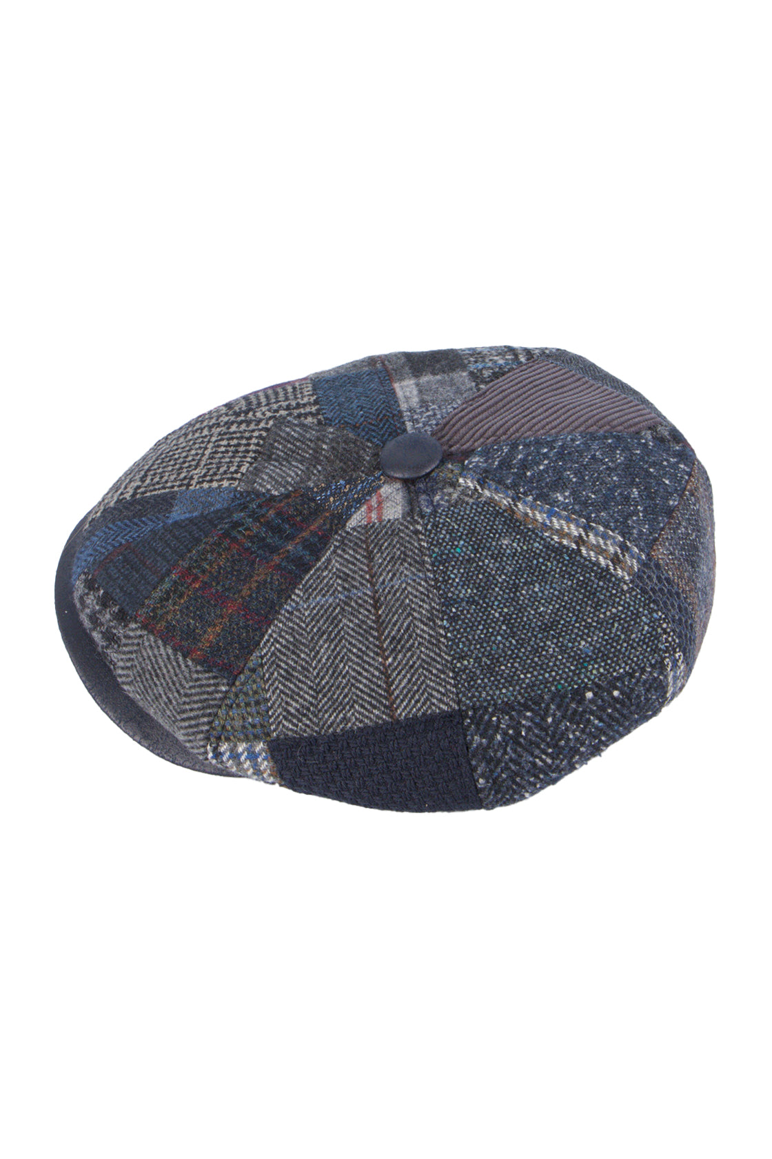 Flechet Wool Blend Patchwork Peaky Blinder Blue