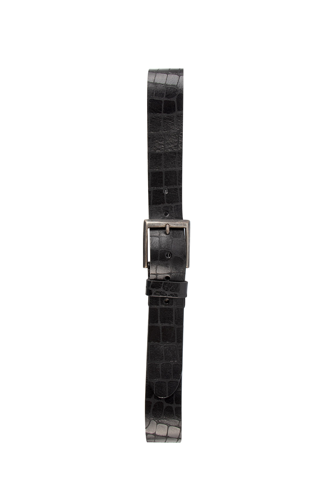Meyer Croc Casual Belt Black