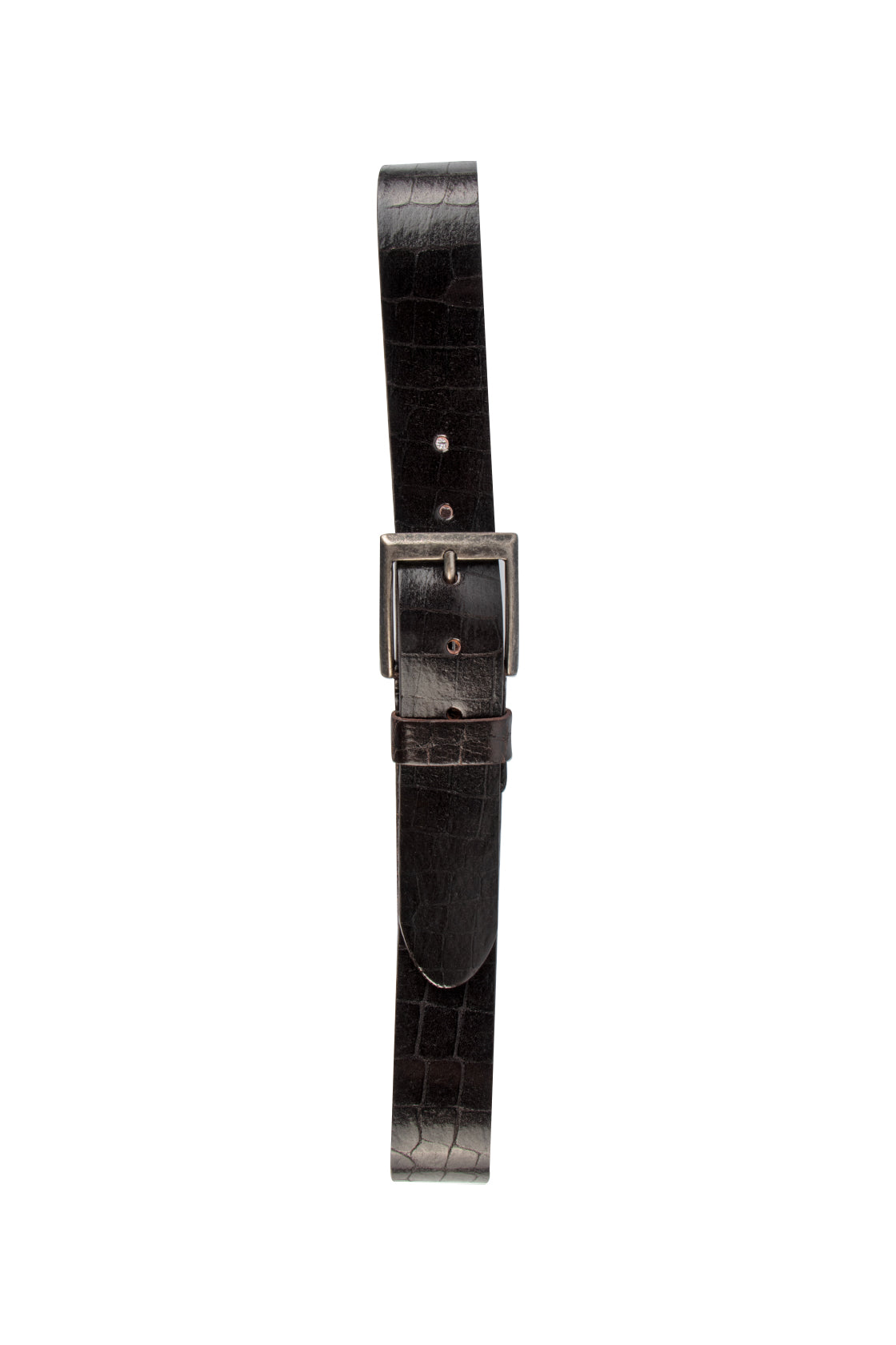 Meyer Croc Casual Belt Brown