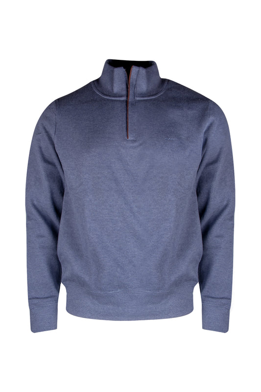Gant Sacker Rib Half Zip Dark Jeans Blue