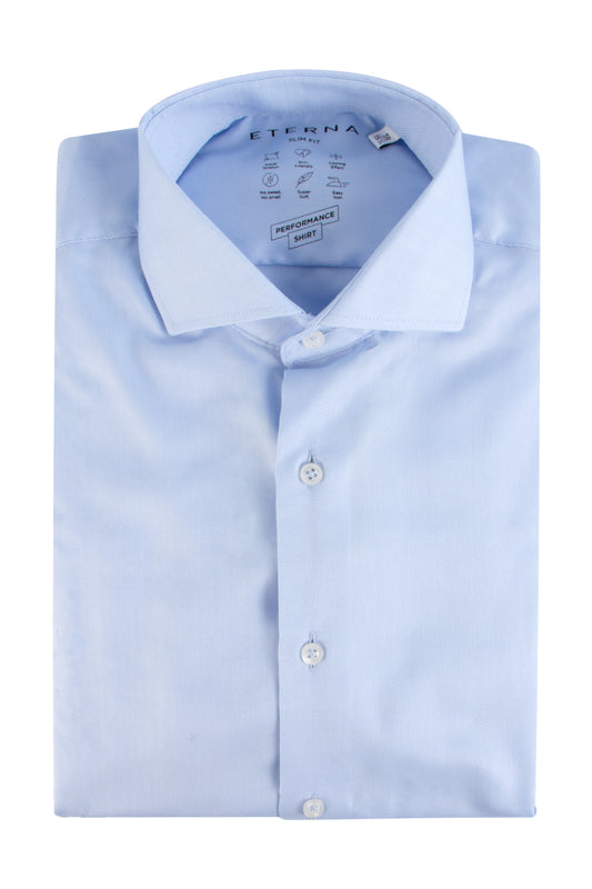 Eterna Slim Fit Shirt Pale Blue