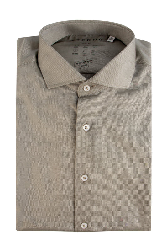 Eterna Slim Fit Shirt Olive