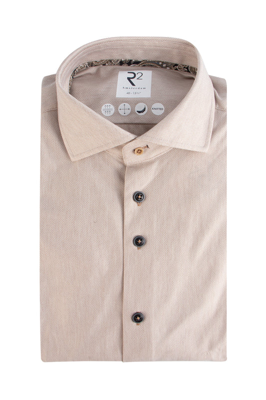 R2 Amsterdam Herringbone Shirt Beige