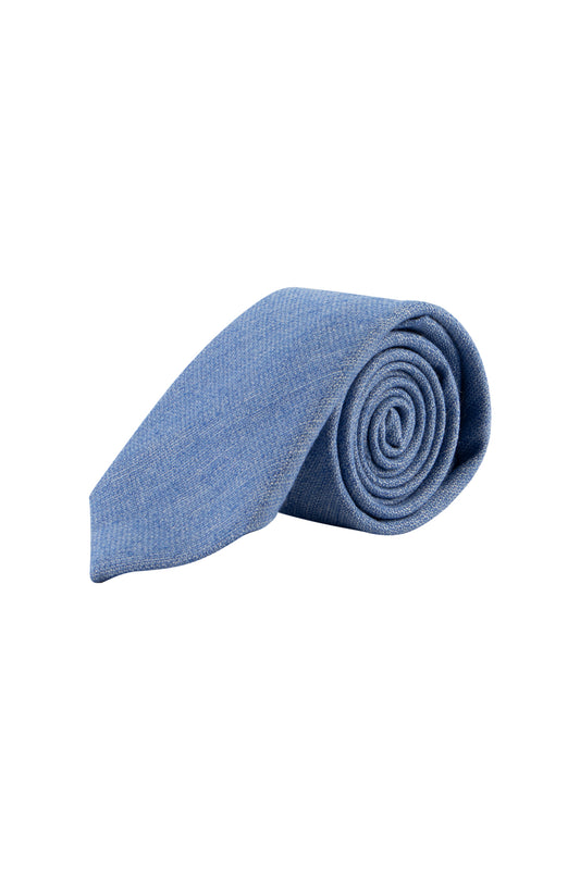 Hemley Wool/Silk Blue 7.5cm Tie