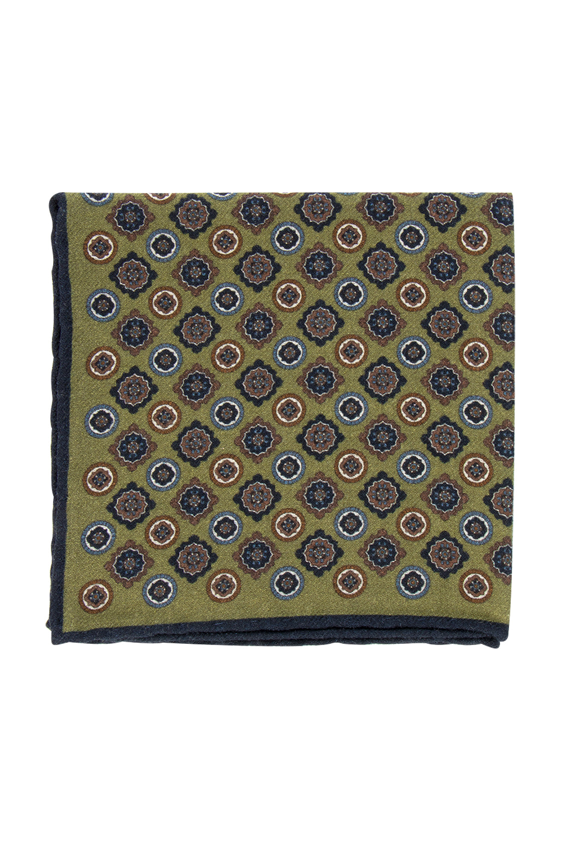 Hemley Wool Green Shield Geometric Pattern Hank