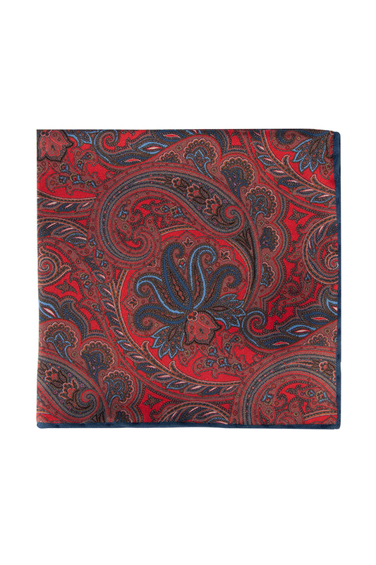 Hemley Silk Red Paisley Pattern Hank