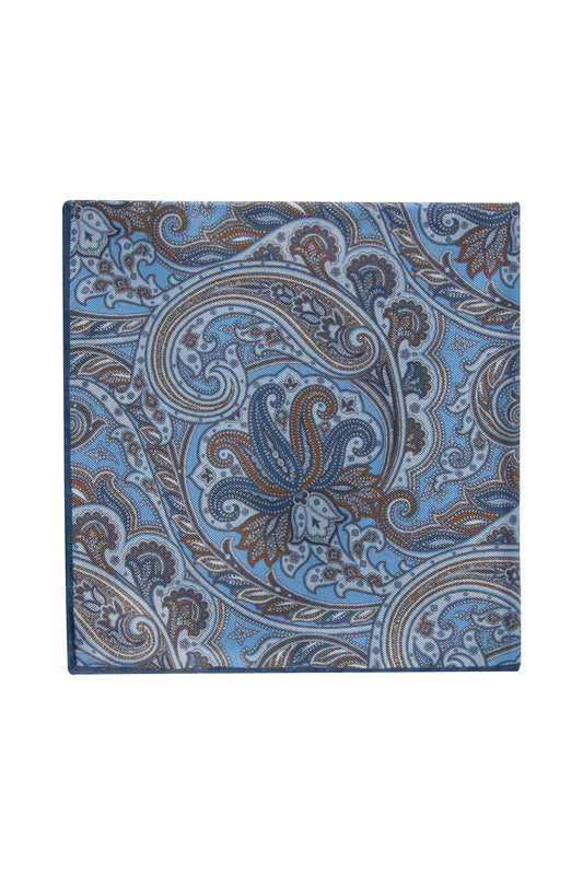 Hemley Silk Blue Paisley Pattern Hank