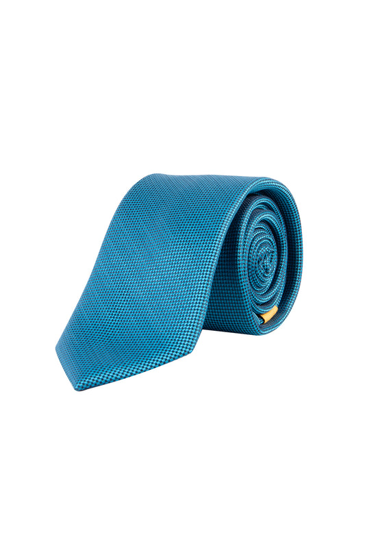 Carlo Visconti Teal Self Pattern Tie 7cm