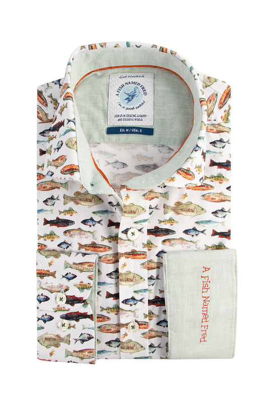 A Fish Named Fred LS Casual Shirt Green