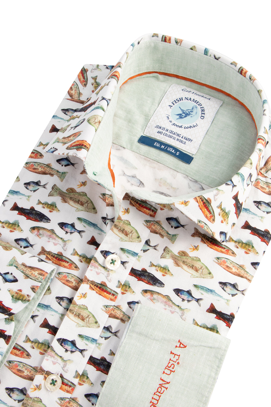 A Fish Named Fred LS Casual Shirt Green