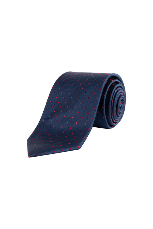 Eterna Navy/Red 7.5cm Silk Tie