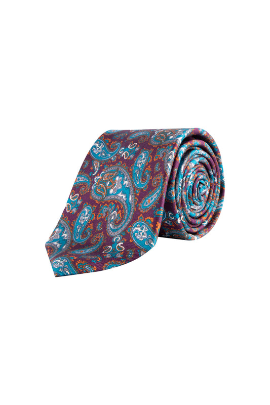 Cantini Ninfea Silk Tie Plum