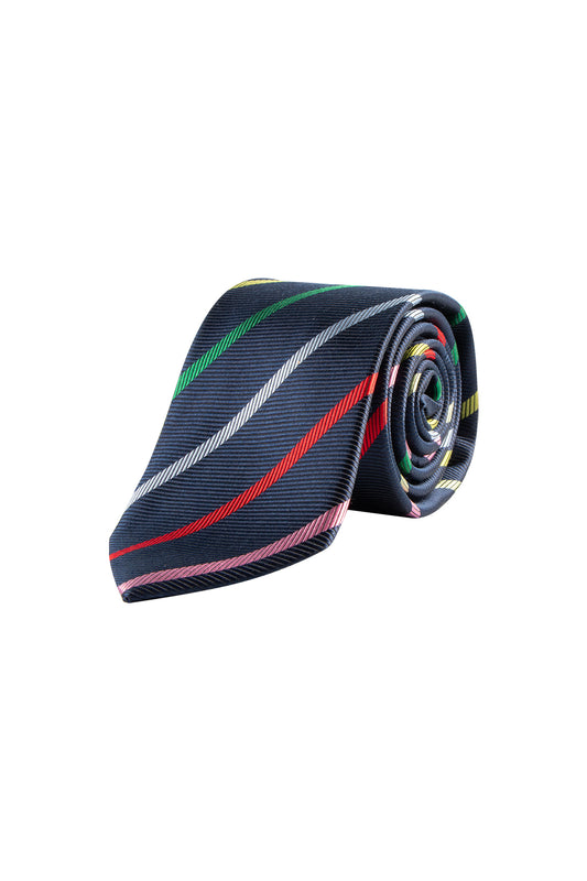 Cantini Carpino Silk Stripe Tie Fluro