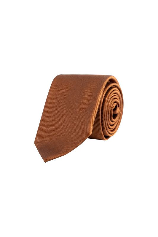 Cantini Pino Silk Plain Twill Tie Cookie