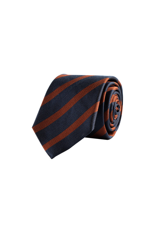 Cantini Aloe Silk Tie Brown