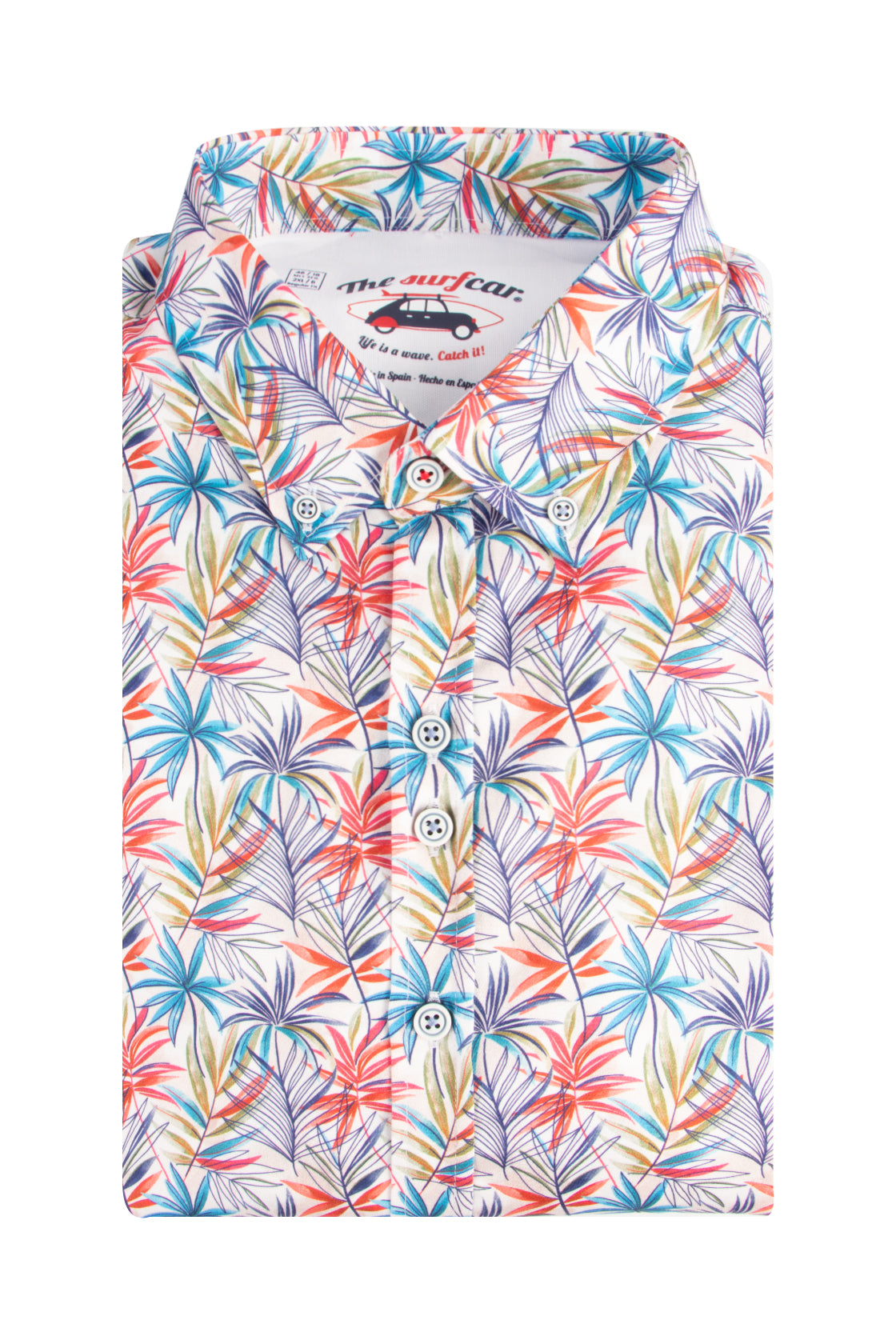 The Surf Car Leaves SLisbo LS Shirt Red/Blue