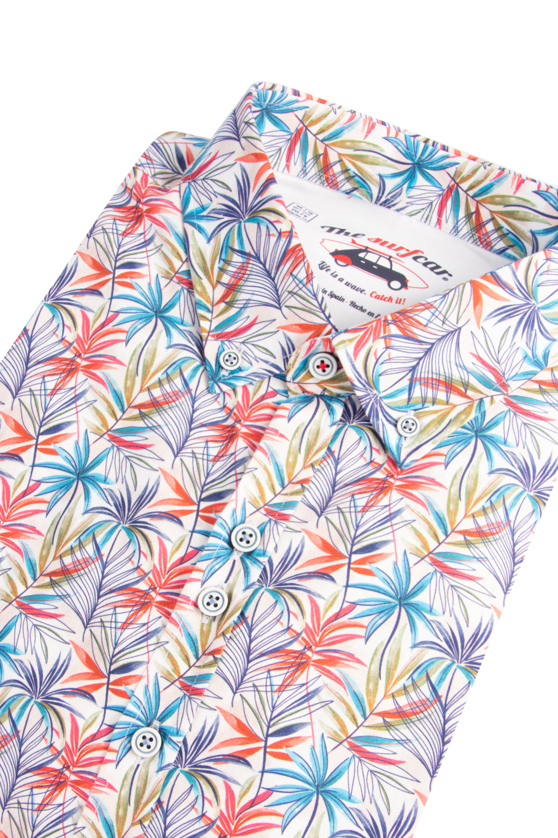 The Surf Car Leaves SLisbo LS Shirt Red/Blue