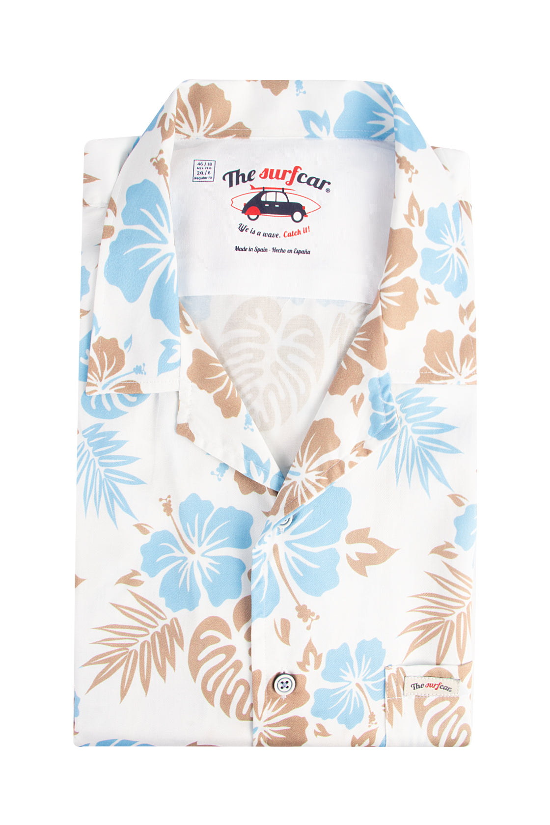 The Surf Car Leaves SBowl SS Shirt Blue/Brown