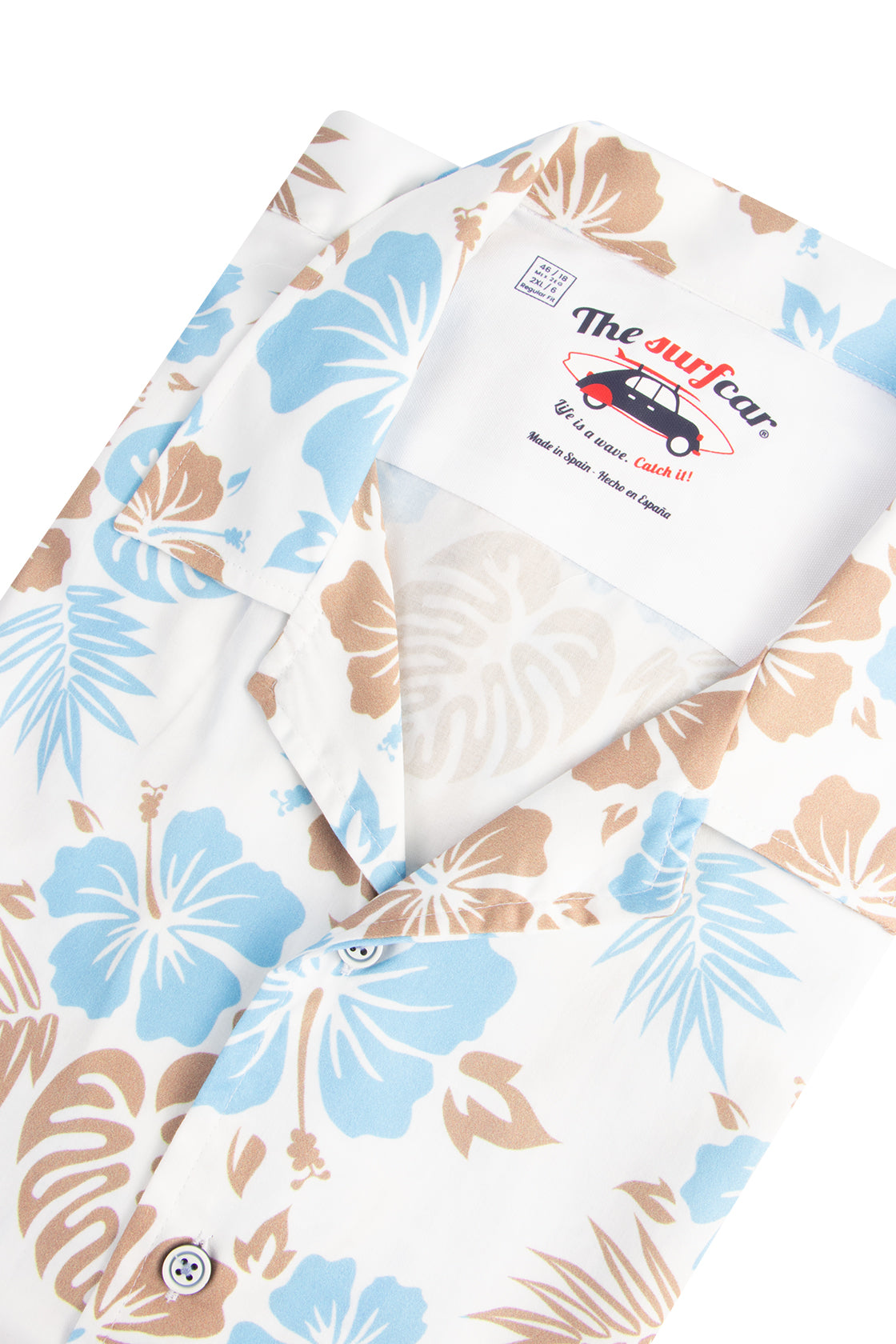 The Surf Car Leaves SBowl SS Shirt Blue/Brown