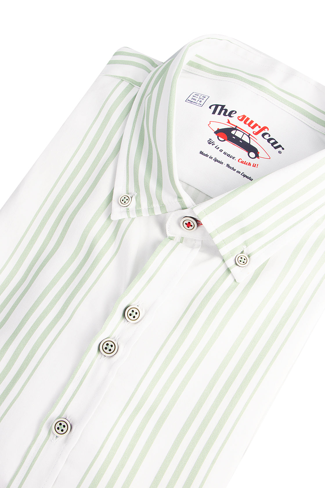 The Surf Car Stripe SLisbo LS Shirt Green