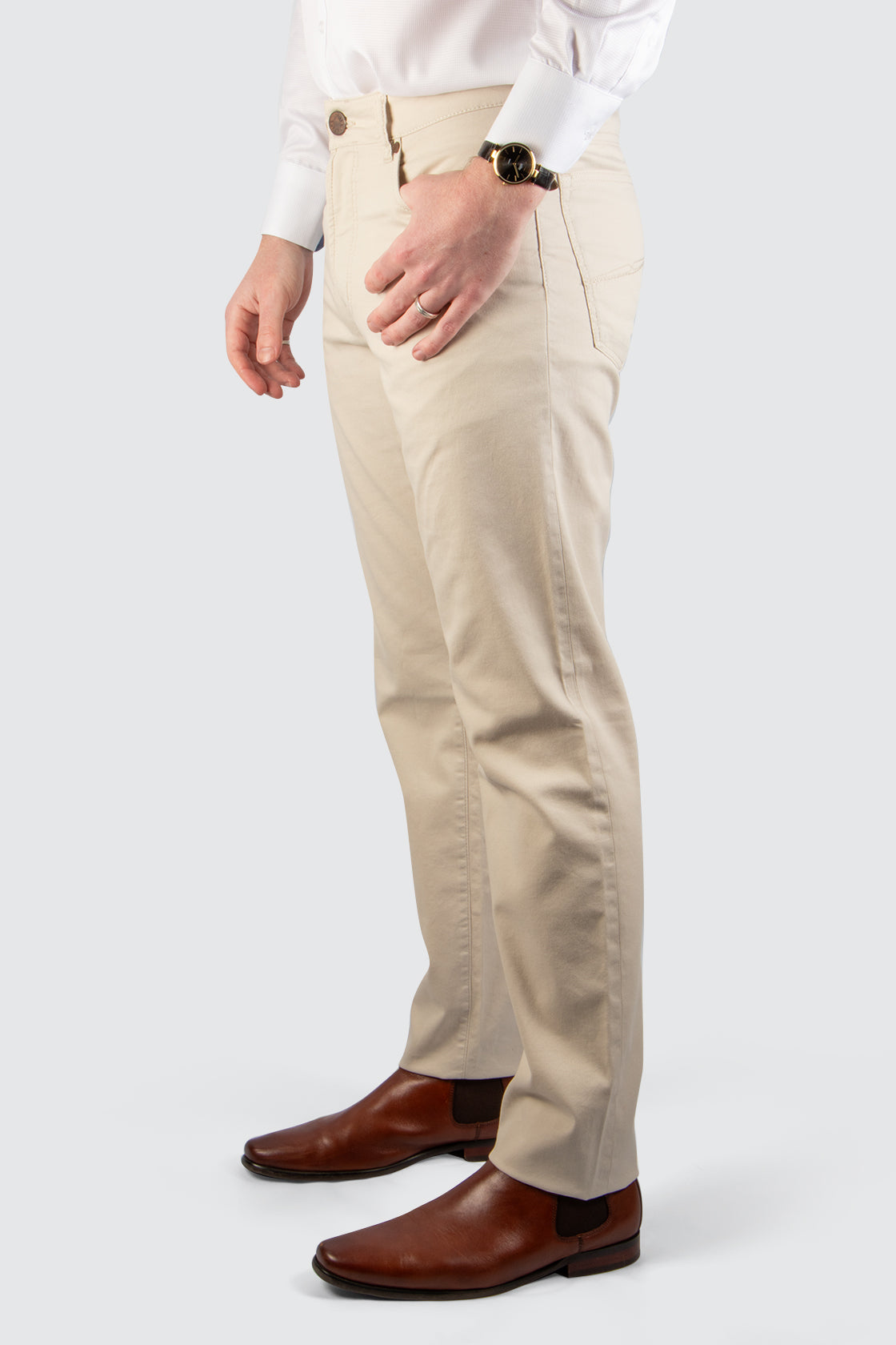 MMX Phoenix 5pkt Cotton/Silk Jean 32L Beige