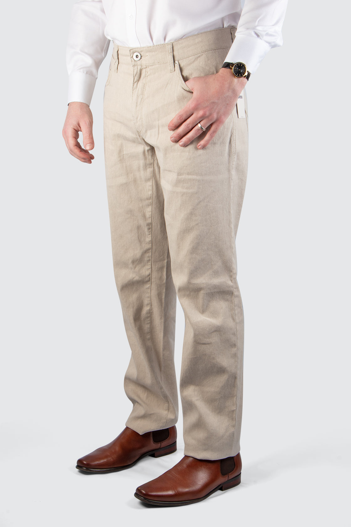 Brax Cadiz 5pkt Linen Pant 34L Beach