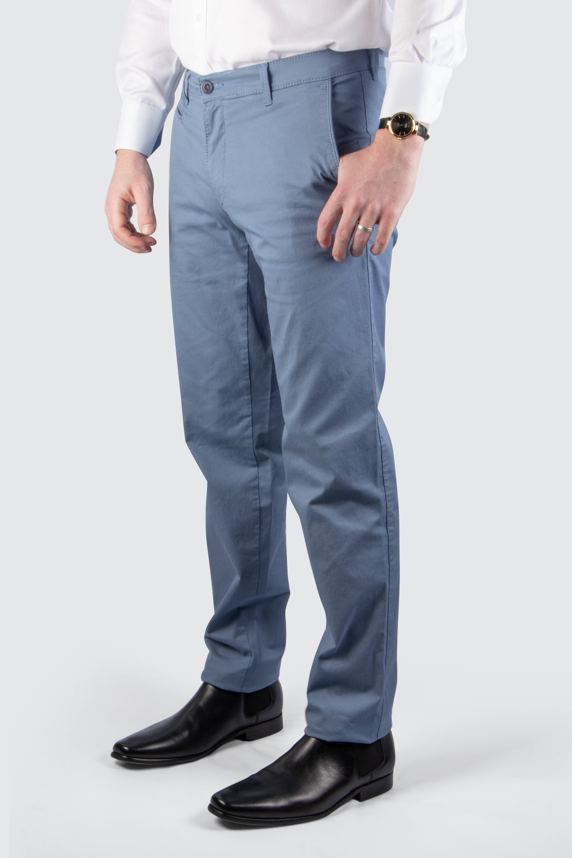 Brax Fabio Cotton Trouser 34L Storm