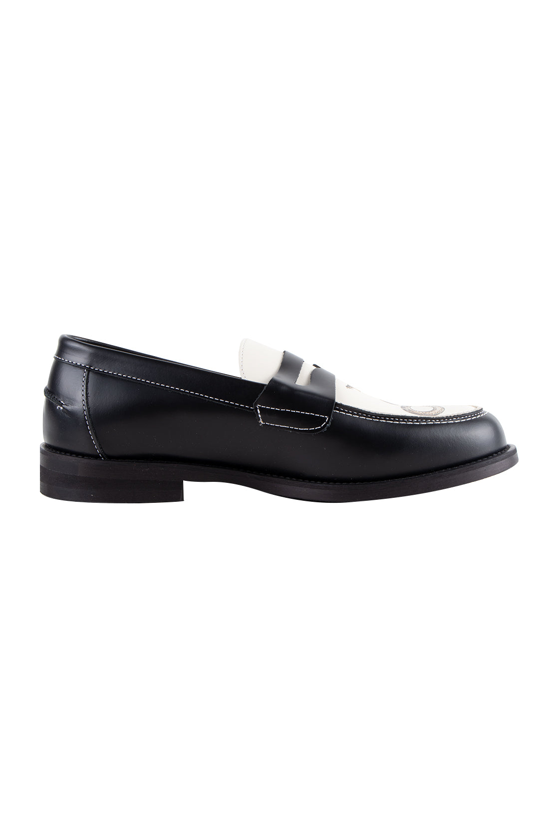 Duke + Dexter Wilde Snake Penny Loafer Blk/Wht/Print