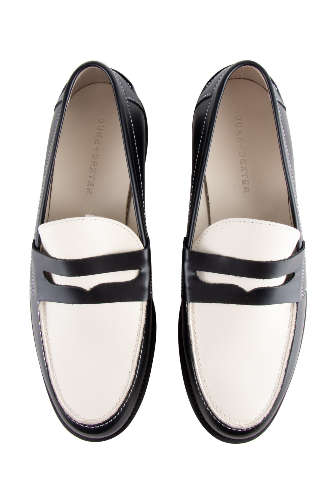 Duke Dexter Wilde Penny Loafer Blk/Off Wht