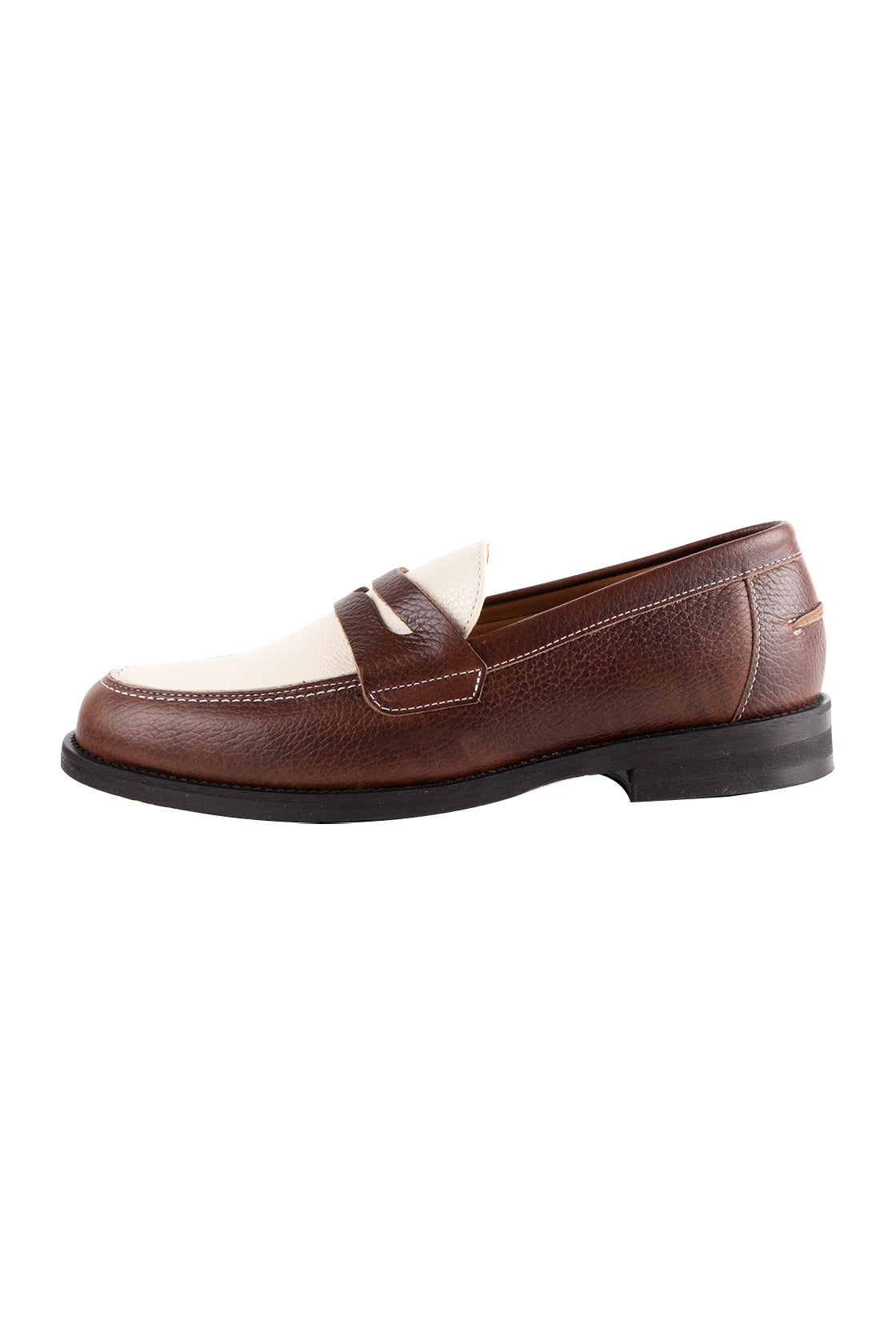 Duke + Dexter Wilde Penny Loafer Pebble Brn/Off Wht