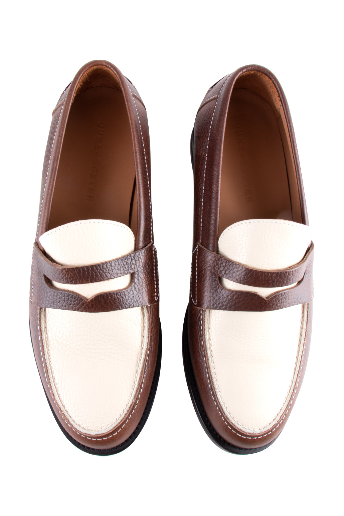 Duke + Dexter Wilde Penny Loafer Pebble Brn/Off Wht