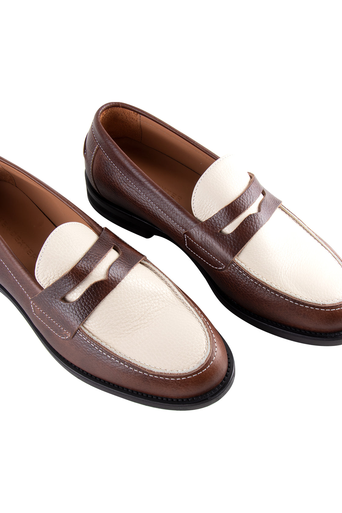 Duke + Dexter Wilde Penny Loafer Pebble Brn/Off Wht