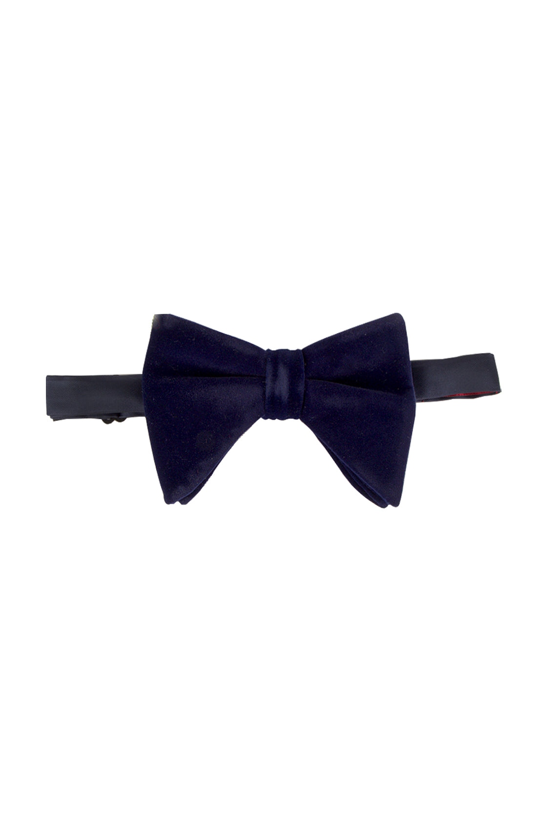 Carlo Visconti Velvet Butterfly Bow & Pocket Square Set Navy