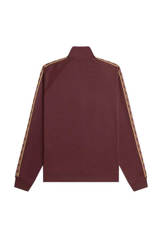 Fred Perry Contrast Tape Track Jacket Oxblood/Champagne