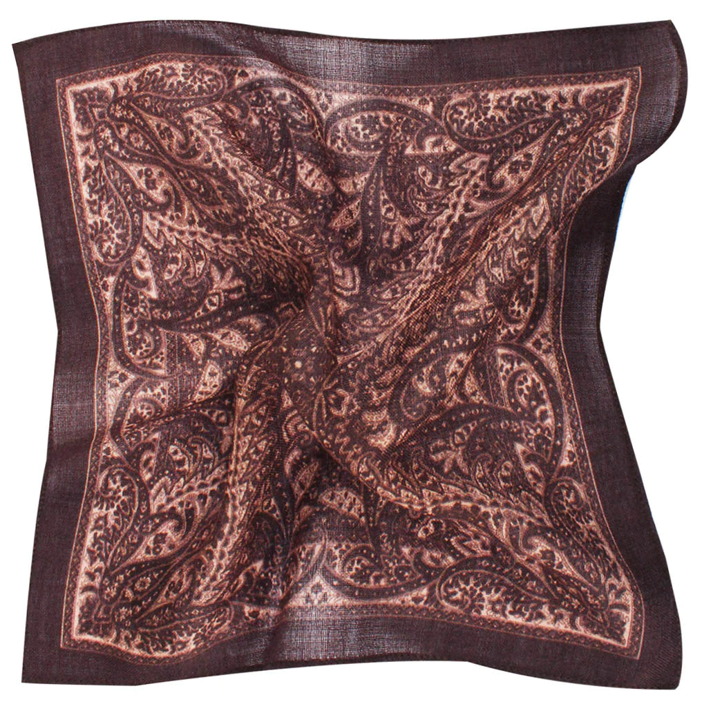 Otaa King Cool Brown Wool Pkt Square
