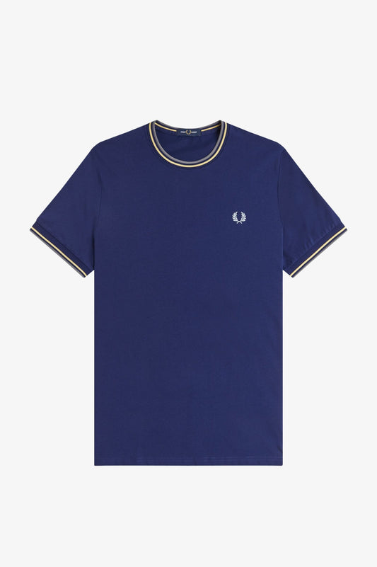 Fred Perry SS Twin Tipped Tee French Navy