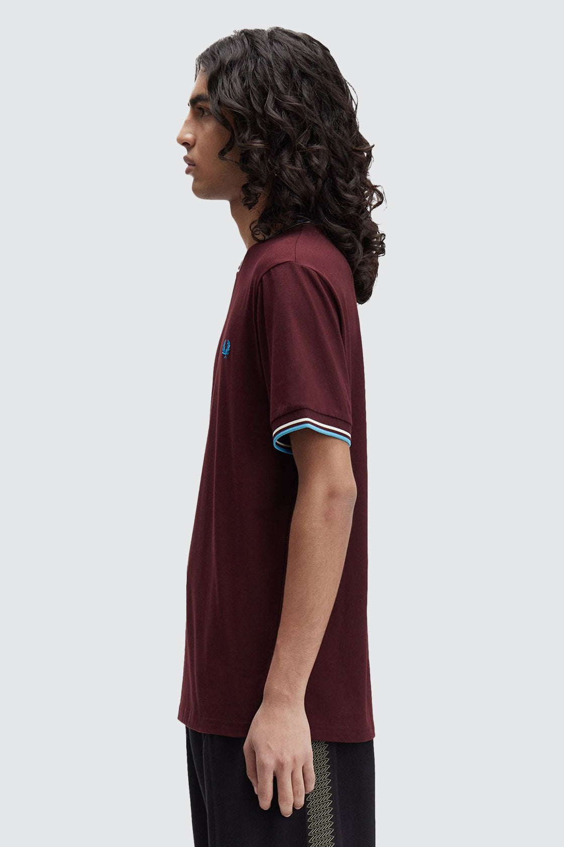 Fred Perry SS Twin Tipped Tee Oxblood