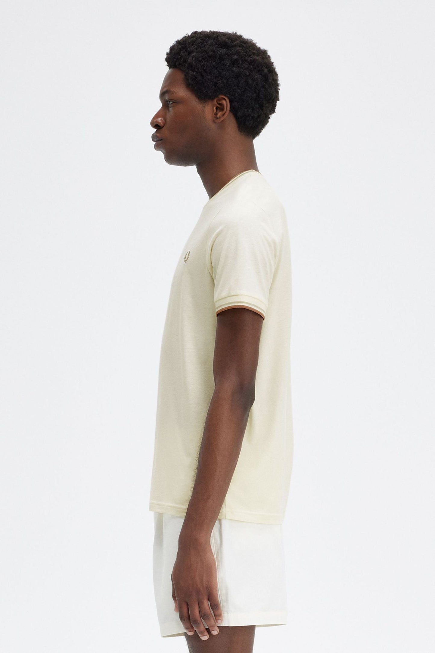 Fred Perry Twin Tipped SS Tee Ecru/Honeycomb