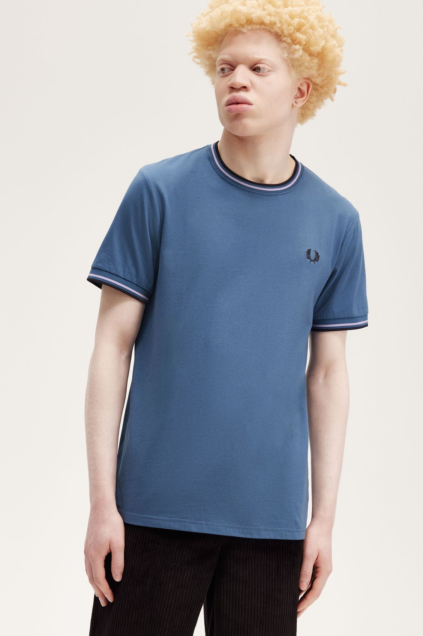 Fred Perry Twin Tipped SS Tee Midnight/Violet