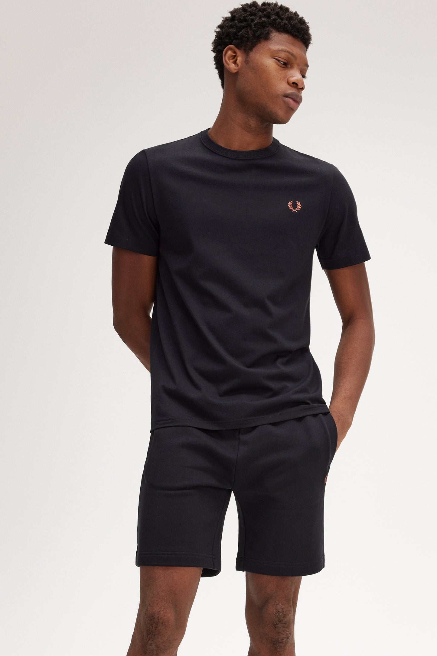 Fred Perry Plain CN T-Shirt Black/Brown