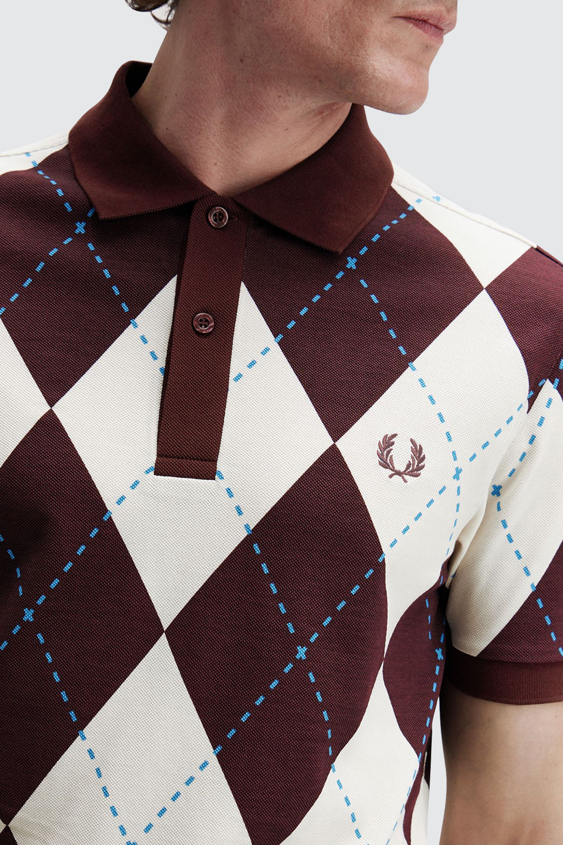 Fred Perry Argyle Polo Ecru