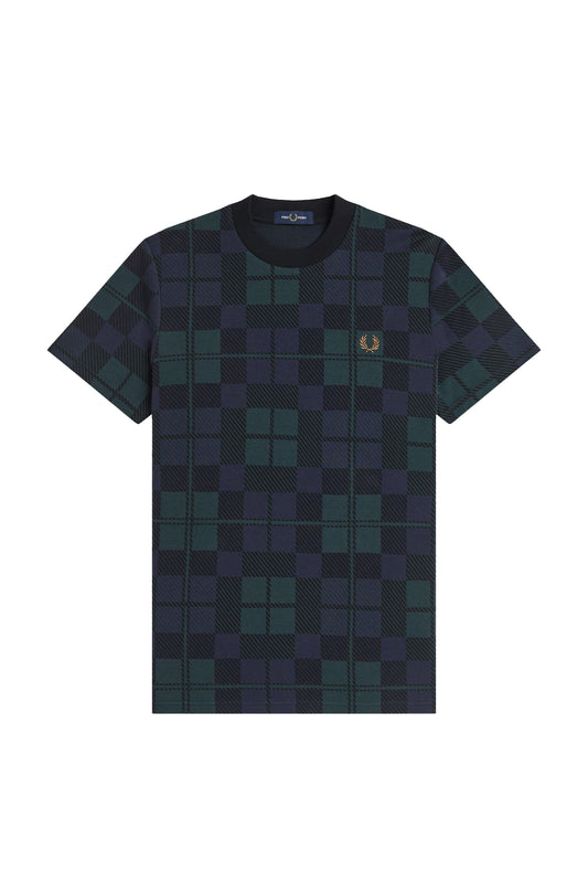Fred Perry SS Jacquard Tee Black Watch