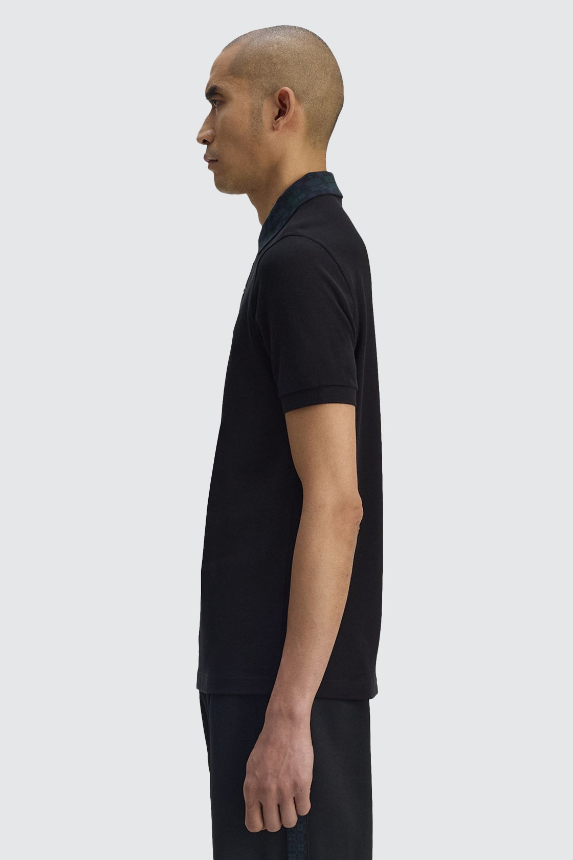 Fred Perry SS Jacquard Polo Black