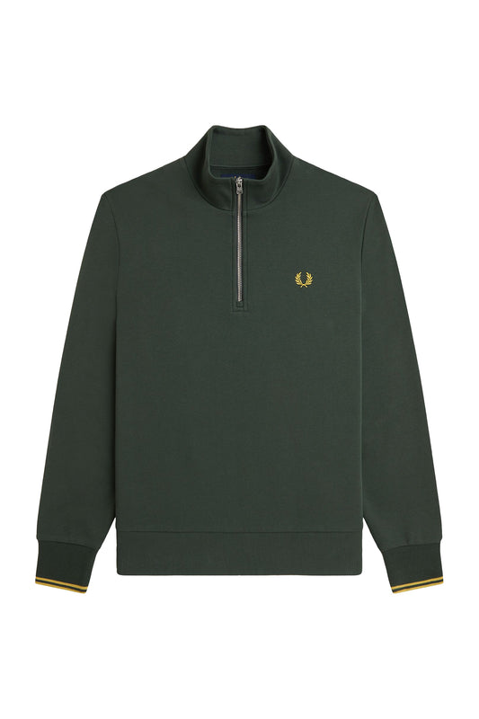 Fred Perry Half Zip Sweater Olive