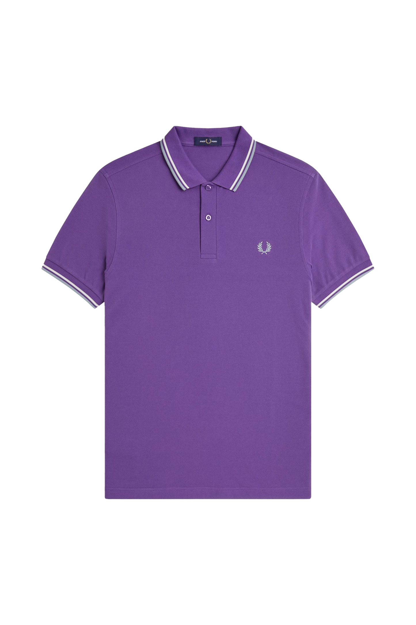Fred Perry Twin Tipped SS Polo Amethyst/Ecru/Blue