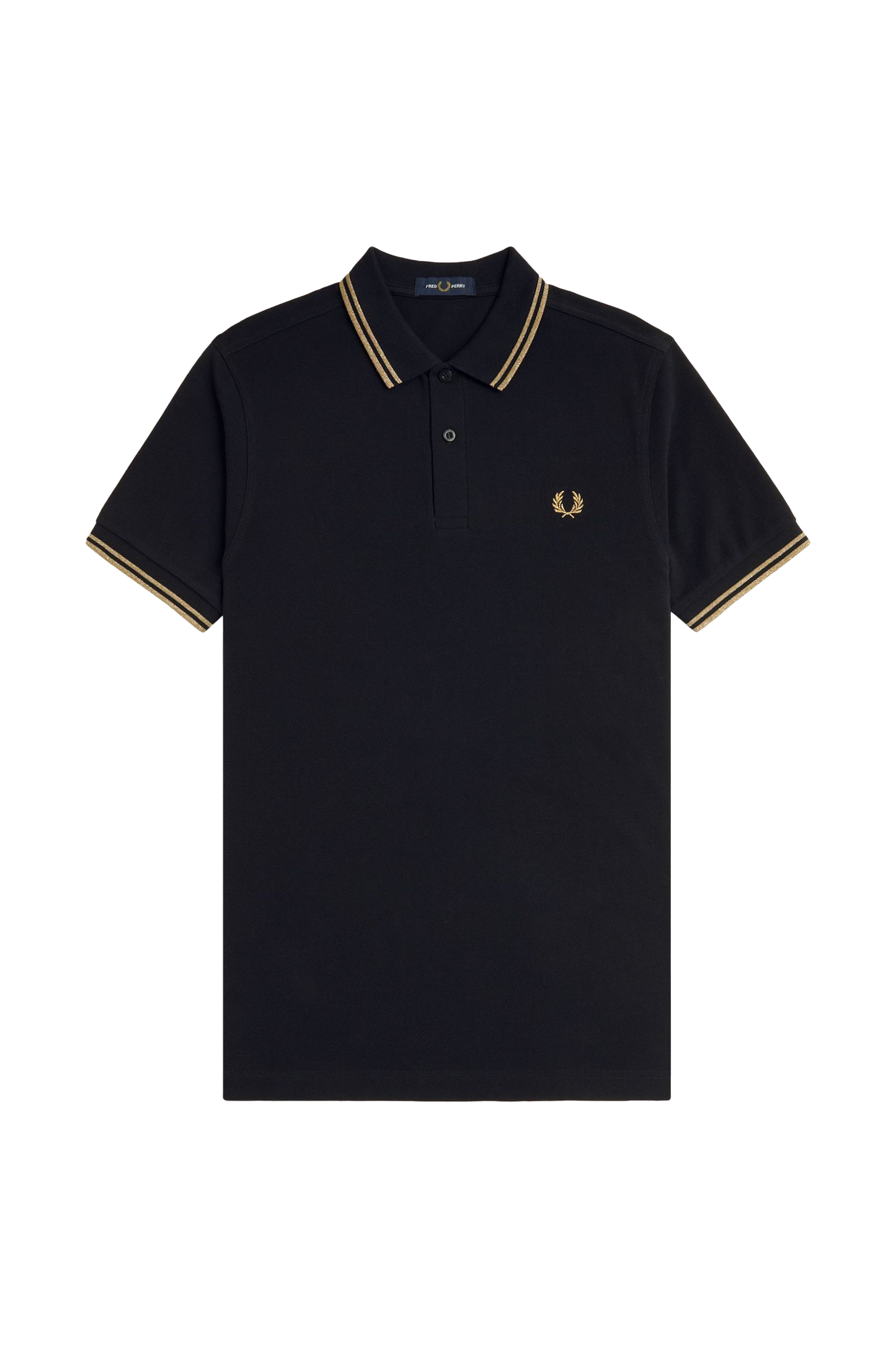 Fred Perry Twin Tipped SS Polo Black/Gold
