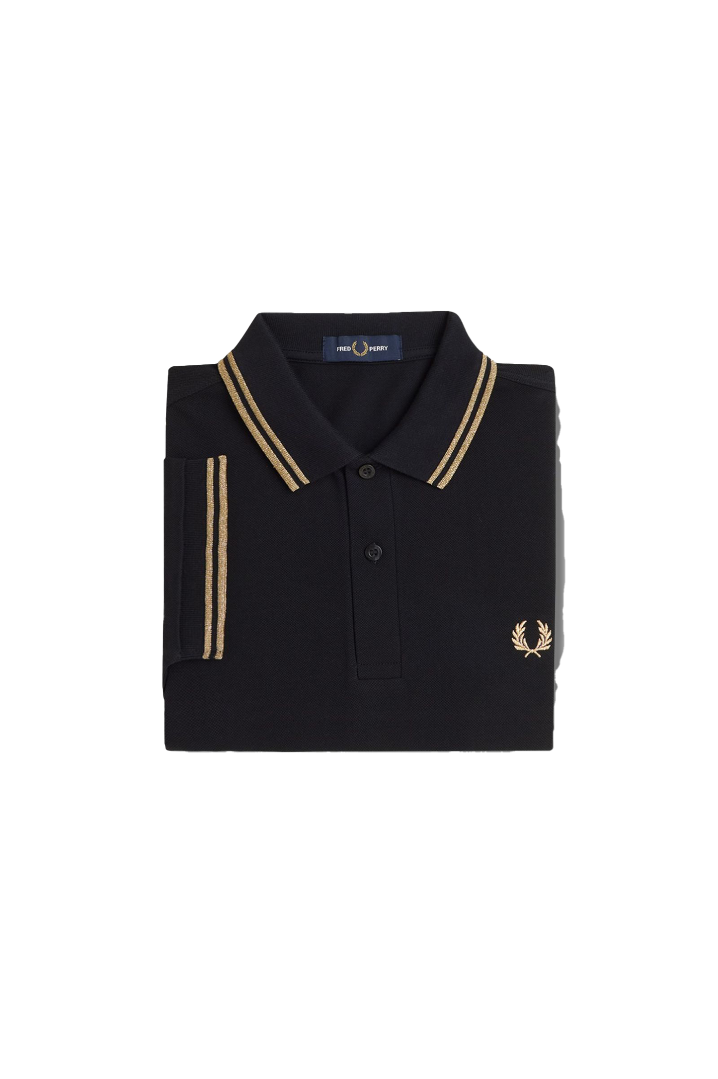 Fred Perry Twin Tipped SS Polo Black/Gold